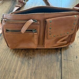 Studded Tan Crossbody Bag